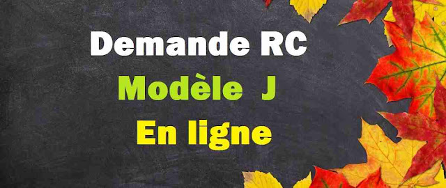 Demande RC modèle j en ligne Maroc