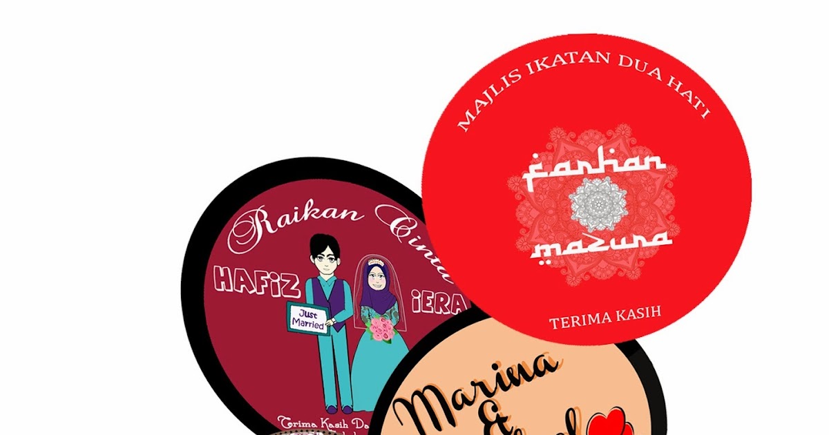 Stiker Banting Kad Kahwin Murah Johor Sticker Bulat 