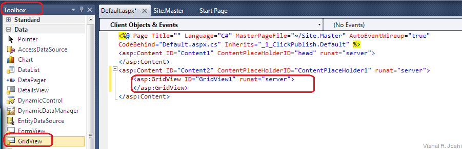 add grid view to page
