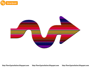 curvy arrow in multi color