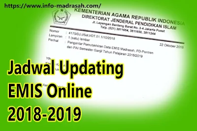  Perihal EMIS Online yang masih dalam keadaan tergantung saja Jadwal Updating EMIS Online 2018-2019 (www.info-madrasah.com)