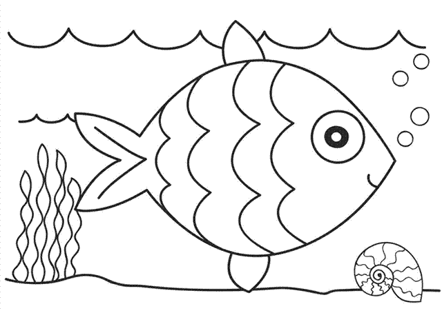 Fish Coloring Book Pages 1