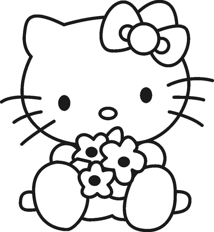 HELLO KITTY COLORING PAGES