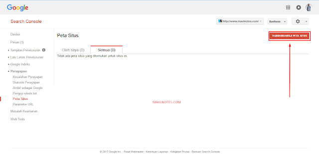 Cara Cepat Agar Situs Terindex Dengan Sumbit Sitemap ke Webmaster Tools - Maulnotes.com