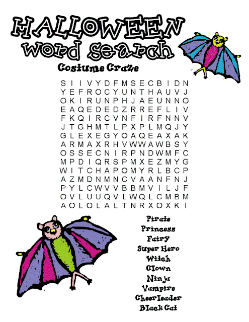 Print these Halloween word search out to keep the kids busy at Halloween or you could even give them out along with some treats when kids come trick or treating! 