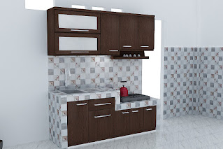 Desain Lemari Dapur 2 Meter Atas Bawah - Furniture Semarang