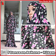 PSMT143A Mukena Bali New Sakura Hitam New BMG