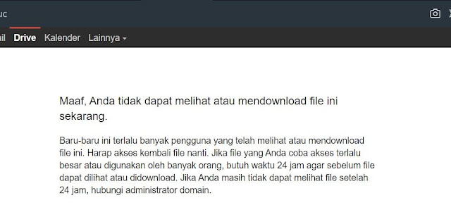 Limit Pada Google Drive