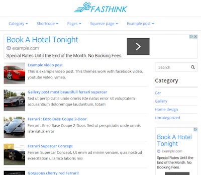 Theme Wordpress Fasthink High CTR Adsense