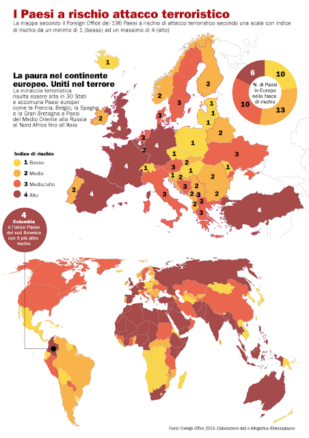 Terrorismo e attentati Isis allerta mondo