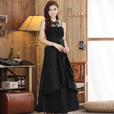 Model Long Evening Dress Korea Untuk Acara Formal