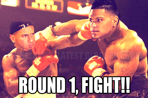 jersey shore ronnie fights situation. The Situation and Ronnie Fight