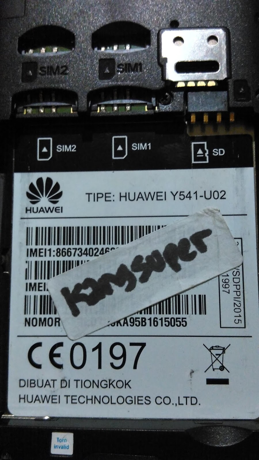 Flash Huawei Y541-U02 BI / Bahasa Indonesia