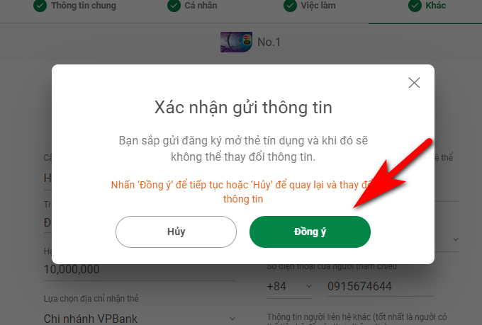 đăng ký thẻ atm online