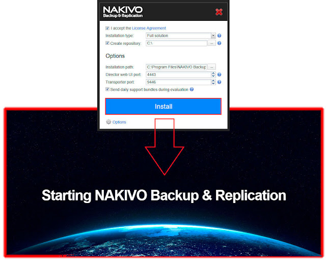 Instalación NAKIVO Backup & Replication.