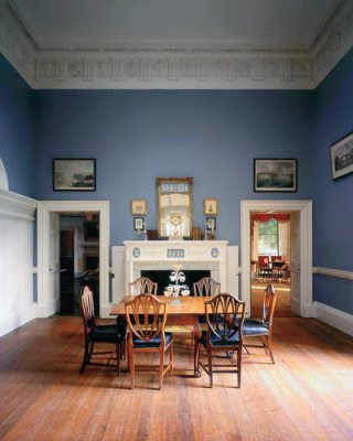 Dining Room on The Dining Room At Monticello  Showing The Previous Blue Paint Scheme