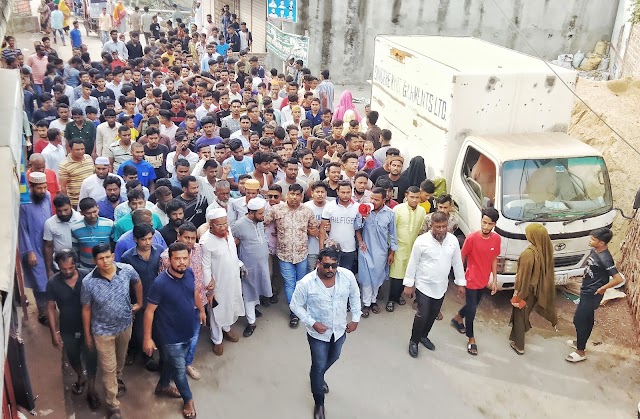 শামীম ওসমান এমপির ডাকা শান্তি মিছিলে যুবলীগ নেতা মুন্না আহমেদ এর নেতৃত্বে বিশাল মিছিল নিয়ে যোগদান