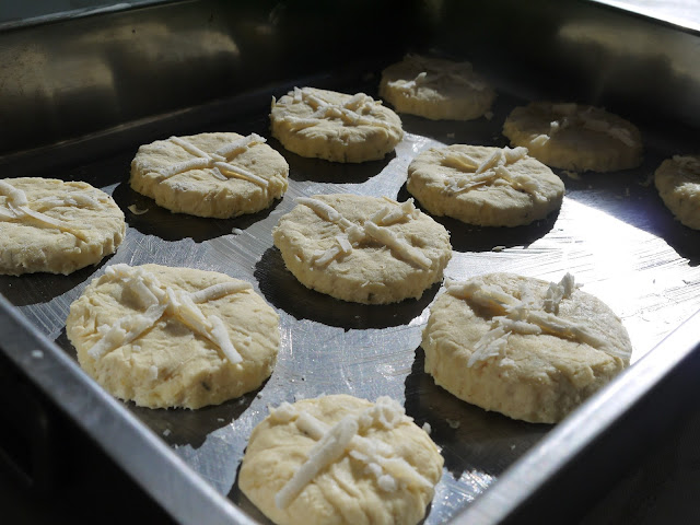 The Betty Stamp Cheesy Hot Cross BIscuits