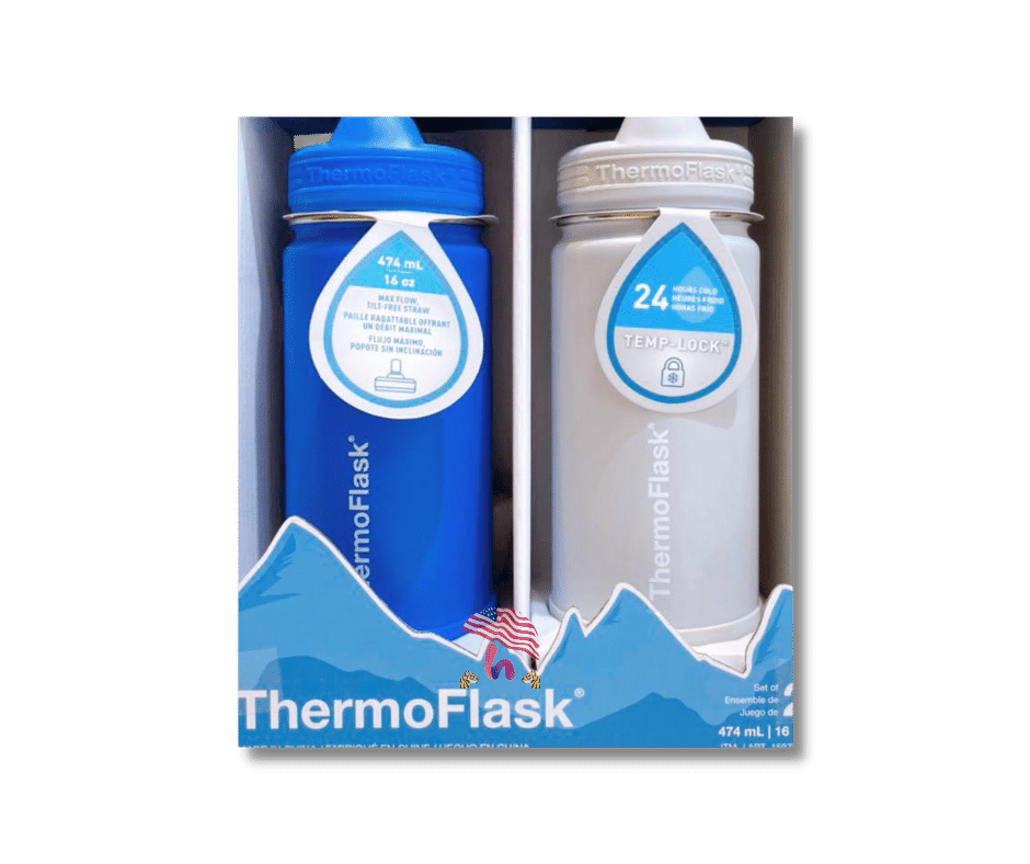 Bình giữ nhiệt Thermoflask của Mỹ size 474mL - Xám Xanh