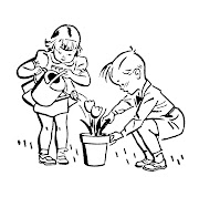 Click on Images to Enlarge (retro kids gardening graphicsfairy)