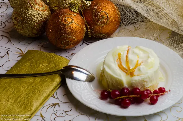 Postre frío de naranja. Menú de Navidad 2014