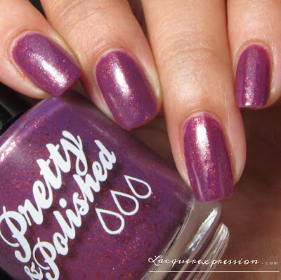 nail polish swatch of  I Done Plum had it! by pretty & polished