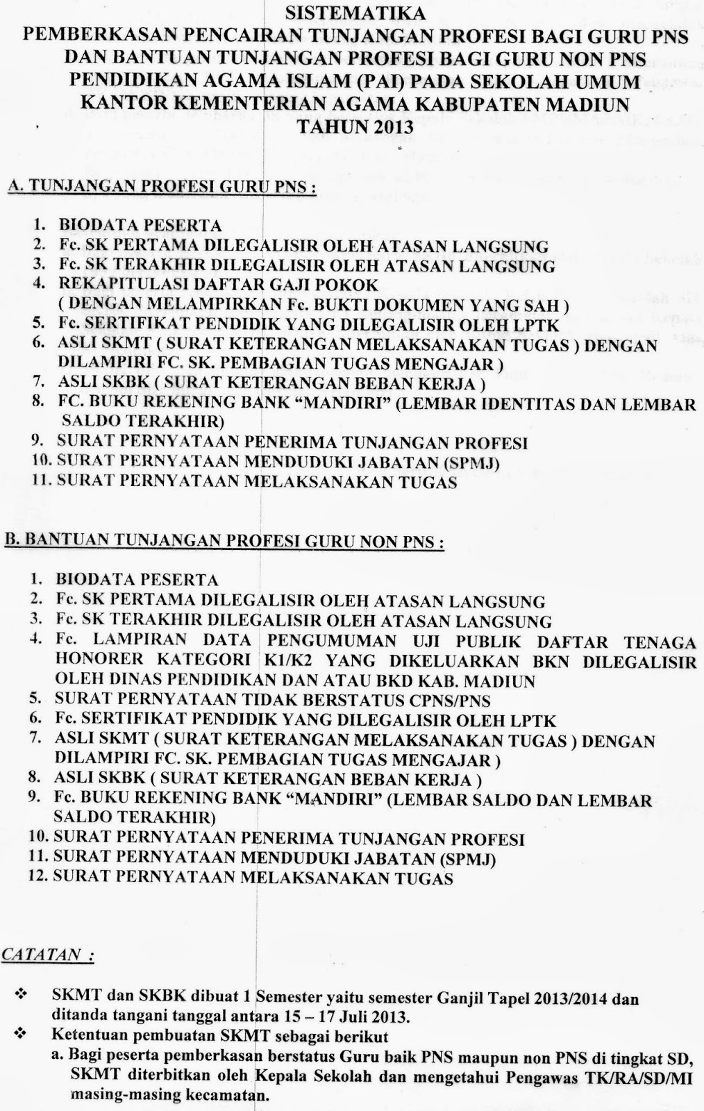 Contoh Surat Pernyataan Guru Non Pns - Contoh II