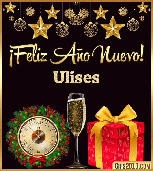 Gif de feliz año nuevo con nombre ulises Gif de feliz año nuevo con nombre ulises