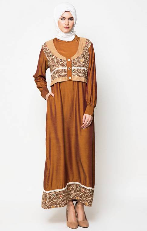 Contoh Model Baju Muslim Gamis Terbaru Untuk Hari Raya