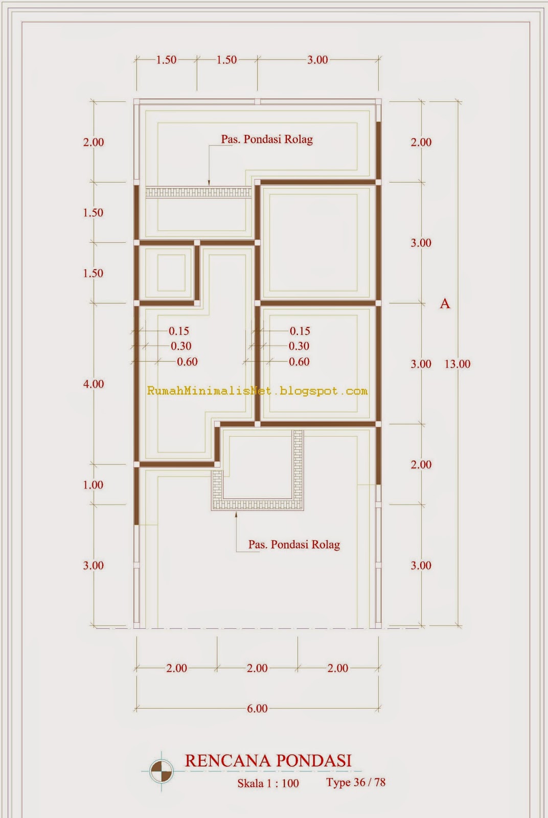 Desain Rumah Minimalis Contoh Denah Rumah Minimalis Type 36 78