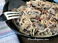 Creamy Pasta with Pancetta and Mushrooms