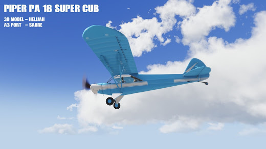 Arma3用Piper Pa 18 Super Cub アドオン