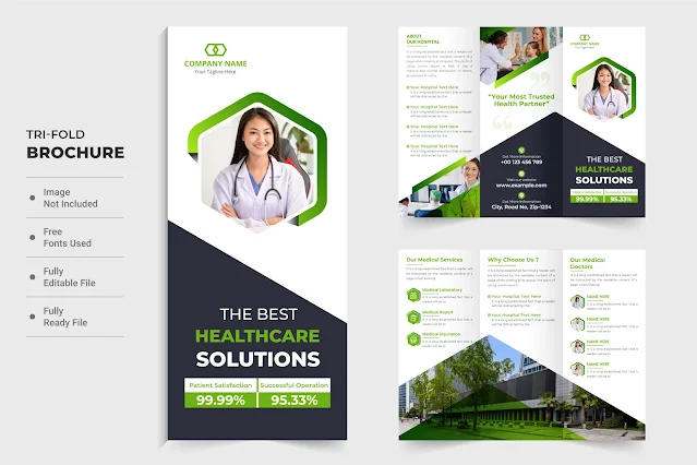 Medical tri fold brochure template free download
