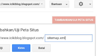 Cara mengirimkan peta situs ke google Webmaster tool 