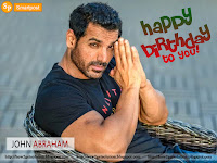 john abraham, 47 [happy birthday celebration] nice photo sitting position in round neck t shirt [namaskar] pose