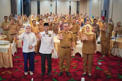 Sekdaprov Lampung Buka Rakor Implementasi Desa Ramah Perempuan dan Peduli Anak