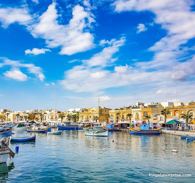 Porto de Marsaxlokk em Malta