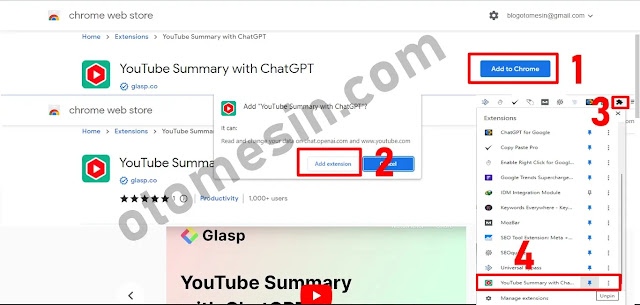 Cara install YouTube Summary Chatgpt ini cukup mudah:
