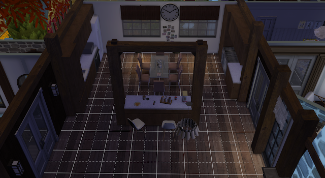 cocina de una casa en los sims 4