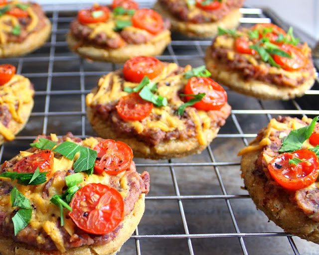 Oppskrift Minipizza Pizza Bønner Pizzafyll Vegansk Ost