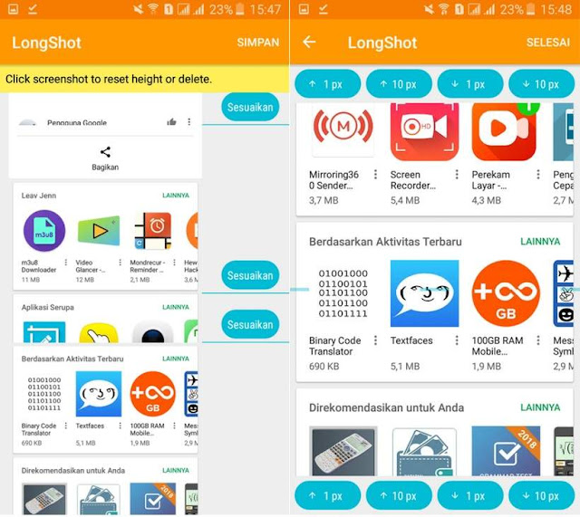 Cara Mengambil Screenshot Panjang Pada Layar di Android