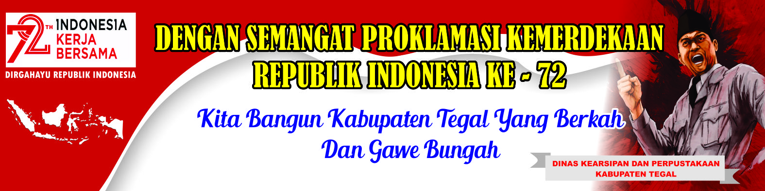 Contoh Desain  banner atau spanduk Hut RI ke 72 DODO GRAFIS