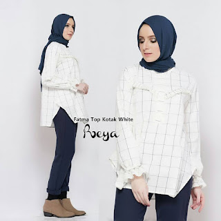 Fatma top Kotak white