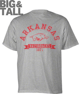 Big and Tall Arkansas Razorbacks T-Shirt