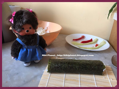 kiki la sorcière, monchhichi, maki, sushi, japan, japon, cuisine, recette