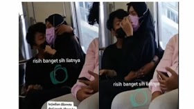 Viral Aksi Tak Senonoh Sejoli Bermesraan di Kereta Ramai Penumpang, KRL Berasa Milik Berdua