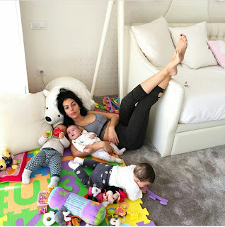 Adorable Photo Of Christiano Ronaldo's Wife, Georgina And His Kids