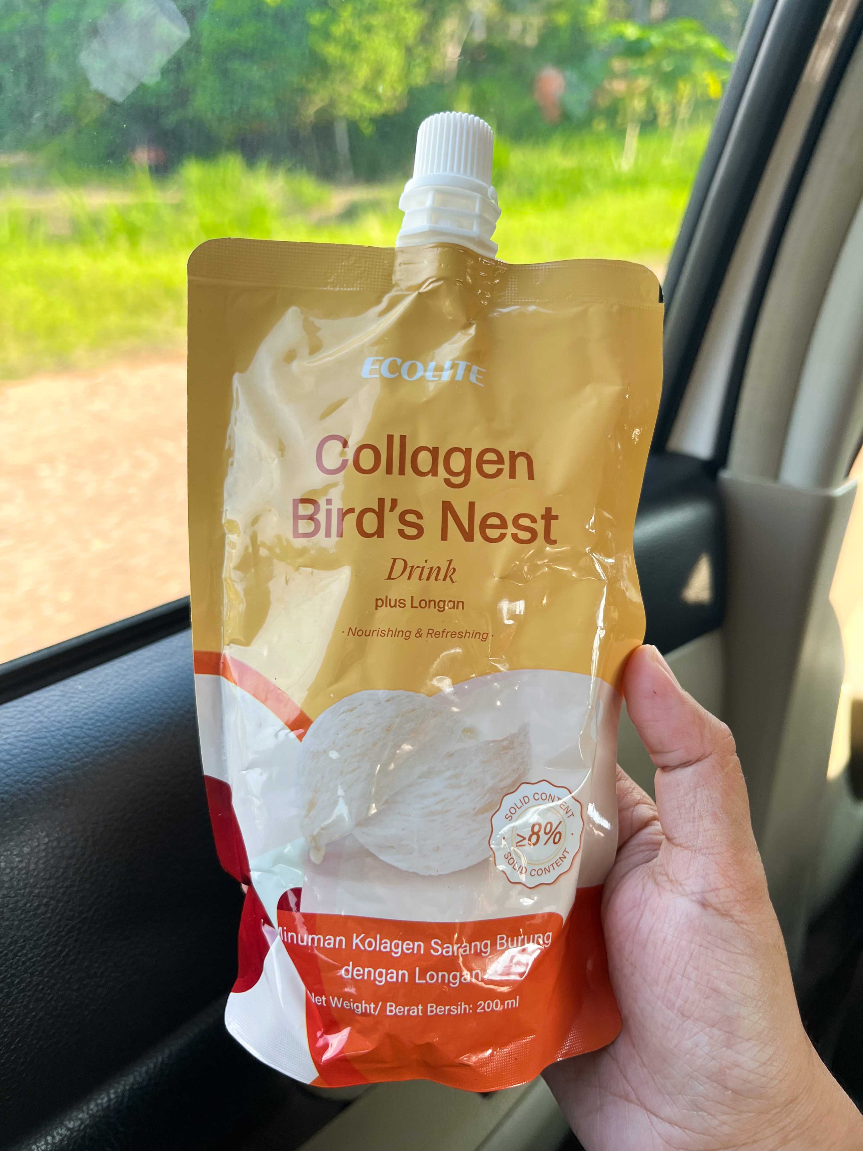Ecolite Collagen Bird's Nest Drinks Kini Datang Dalam Pouch Mudah Dibawa