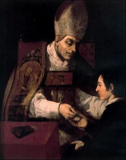 Santo Tomás de Villanueva dando limosna de Jerónimo Jacinto de Espinosa