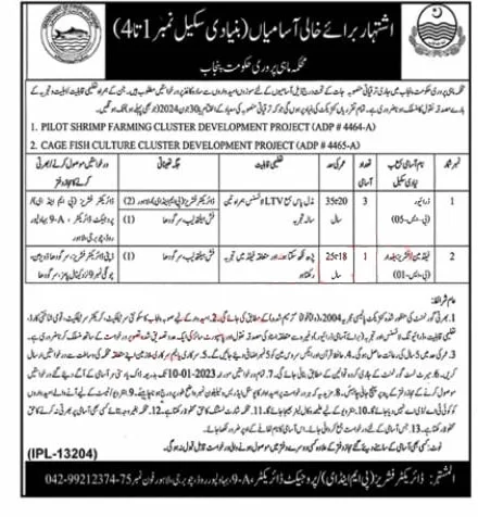 Punjab Fisheries Department Jobs 2023